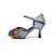 abordables Chaussures de danses latines-Femme Latines Salsa Similicuir Sandale Intérieur Professionnel Boucle Talon Bobine Violet Rouge Bleu Non Personnalisables