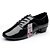 cheap Ballroom Shoes &amp; Modern Dance Shoes-Men&#039;s Dance Shoes Patent Leather Latin Shoes / Salsa Shoes Lace-up Heel Chunky Heel Non Customizable Black / White / Silver / Performance / EU40