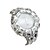 זול שעונים אופנתיים-בגדי ריקוד נשים שעוני אופנה יהלוםSimulated שעון קווארץ שחור / כסף שעונים יום יומיים אנלוגי צמיד - לבן שחור