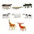 ieftine Figurine Animate-68 pcs Modele de Afișare Animale Cool Novelty Simulare Plastic Joc imaginar, ciorapi, daruri de mare aniversare Fete