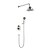 cheap Shower Faucets-Shower Faucet - Contemporary Chrome Wall Mounted Ceramic Valve
