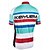 abordables Ensembles de vêtements pour hommes-KEIYUEM Homme Femme Manches Courtes Maillot et Cuissard Avec Bretelles Velo Cyclisme Coolmax® Maille Silicone Vélo Cuissard à bretelles Maillot Ensembles de Sport Respirable Séchage rapide Poche