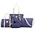 abordables Ensembles de Sacs-Femme Sacs Toutes les Saisons Polyuréthane Ensembles de Sac Ensemble de poche 6 pièces pour Shopping Décontracté Formel Violet Marron