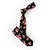 preiswerte Herrenmode Accessoires-schwarze Blumen dünne Krawatten Baumwolle