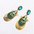 cheap Earrings-European And American Fashion Water Droplets Gemstone Earrings