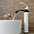 billige Armaturer til badeværelset-Håndvasken vandhane - Vandfald Olie-gnedet Bronze Centersat Enkelt håndtag Et HulBath Taps / Messing