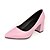 cheap Women&#039;s Heels-Women‘s Heels Summer Heels Cowhide Casual Chunky Heel  Blue / Pink / Gray / Almond
