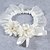 preiswerte Strumpfbänder für die Hochzeit-Strumpfband Stretch-Satin Spitze Tüll Schleife Spitze Künstliche Perle Weiß