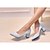 cheap Women&#039;s Heels-Women‘s Heels Summer Heels Cowhide Casual Chunky Heel  Blue / Pink / Gray / Almond