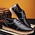 זול נעלי אוקספורד לגברים-בגדי ריקוד גברים נעלי אוקספורד שטוח נוחות קזו&#039;אל PU הליכה סתיו שחור / כחול / חאקי