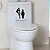 cheap Wall Stickers-DIY Bathroom Fashion Toilet Words Toilet Stickers Environmental WC Wall Decals