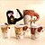 tanie Akcesoria do napojów-1szt 400ml 3d Cartoon zwierząt ręcznie malowane ceramiczne filiżanki kawy kubek mleka losowy wzór