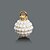 preiswerte Halsketten-Damen Charme Pendant Halskette Samenperlen damas Modisch Perlen Diamantimitate Brosche Schmuck Elfenbein Für Alltag / 10 Stück
