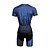 baratos Conjuntos de Roupa de Homem-ILPALADINO Homens Manga Curta Camisa com Shorts para Ciclismo Lycra Azul Escuro Moto Shorts Camisa / Roupas Para Esporte Conjuntos Respirável Tapete 3D Secagem Rápida Resistente Raios Ultravioleta