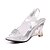 cheap Women&#039;s Sandals-Women&#039;s Lucite heel / Wedge Heel Leatherette Slingback Summer / Fall Golden / Silver