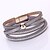 billiga Bracelets-Women&#039;s Chain Bracelet Wrap Bracelet Leather Bracelet Layered Ladies Fashion Multi Layer Leather Bracelet Jewelry Golden / Pink / Gray For Casual Daily