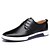 halpa Miesten Oxford-kengät-Miesten kengät Nahka Kesä Comfort Oxford-kengät Kävely Solmittavat varten Kausaliteetti Musta Ruskea Sininen