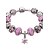 cheap Bracelets-Women&#039;s Crystal Charm Bracelet Bead Bracelet Beaded Beads Flower European Festival / Holiday Crystal Bracelet Jewelry Red / Fuchsia / Light Blue For Christmas Gifts Party Casual Daily / Silver Plated