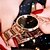 preiswerte Modeuhren-Damen Modeuhr Quartz Japanischer Quartz Armbanduhren für den Alltag Edelstahl Band Rotgold