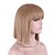 cheap Synthetic Trendy Wigs-Synthetic Wig Straight Yaki Straight Yaki Bob With Bangs Wig Medium Length Blonde Synthetic Hair Women&#039;s Natural Hairline Brown