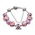 cheap Bracelets-Women&#039;s Charm Bracelet Bead Bracelet Beaded Cross Ladies Fashion Acrylic Bracelet Jewelry Red / Blue / Pink For Party Daily Casual / Silver Plated