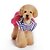 preiswerte Hundekleidung-Katze Hund Kleider Streifen Schleife Urlaub Modisch Hundekleidung Gelb Rosa Kostüm Terylen Baumwolle XS S L XL