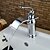 abordables Robinetteries de lavabo-Robinet lavabo - Jet pluie Chrome Set de centre Mitigeur un trouBath Taps / Laiton