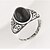 cheap Men&#039;s Rings-Men&#039;s Band Ring Black Synthetic Gemstones Resin Alloy Vintage European Fashion Party Daily Jewelry