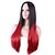 cheap Synthetic Trendy Wigs-Harajuku Black Red Ombre Wig Pelucas Pelo Straight Natural Synthetic Wigs Heat Resistant Halloween Perruque Cosplay Wigs
