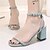 cheap Women&#039;s Sandals-Women&#039;s Shoes Chunky Heel Open Toe Sandals Dress / Casual Black / Blue / Pink / Beige