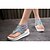 billige Sandaler til kvinder-Dame Sko Kanvas Sommer Sandaler Kile Hæl for Afslappet Mørkeblå Lyseblå