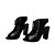 billige Sandaler til kvinder-Sandaler-PU-Slingback Sko Gladiator-Damer-Sort Beige-Fritid-Tyk hæl