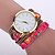 voordelige Armbandhorloges-Dames Modieus horloge Polshorloge Armbandhorloge Kwarts / Stof Band Mat zwart Bohémien Cool Zwart Wit Blauw Rood Roze Paars