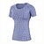 baratos Novo em-Mulheres Camiseta de Corrida Manga Curta Respirável Secagem Rápida Compressão Ioga Treino de Ginástica Exercite-se Fitness Exercício Roupa de esporte camuflagem Camiseta Pulôver Blusas Preto Roxo