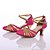 baratos Sapatos Para Dança de Salão &amp; Dança Moderna-Mulheres Sapatos de Dança Latina Salto Salto Personalizado Cetim Courino Laço Preto / Vermelho / Rosa claro / Interior