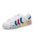 cheap Women&#039;s Sneakers-Women&#039;s Sneakers Leather Summer Casual Lace-up Flat Heel White Black Blue Black/White 1in-1 3/4in