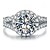 cheap Rings-Siruiman 2CT Excellent Round Engagement Ring for Women Sterling Silver SONA Diamond Halo Paved Around Anniersary Gift