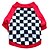 preiswerte Hundekleidung-Katze Hund T-shirt Welpenkleidung Geometrisch Modisch Hundekleidung Welpenkleidung Hunde-Outfits Atmungsaktiv Schwarz Rot Kostüm für Mädchen und Jungen Hund Baumwolle XS S M L
