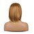 halpa Synteettiset trendikkäät peruukit-Naisten Synteettiset peruukit Koneella valmistettu Lyhyt Suora Vaaleahiuksisuus Liukuvärjätyt hiukset Bob-leikkaus puku Peruukit