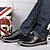 abordables Zapatos Oxford de hombre-Hombre Zapatos Cuero Primavera Otoño Oxfords Paseo Tacón Bajo Con Cordón para Fiesta y Noche Negro Marrón