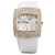 preiswerte Modeuhren-Damen Uhr Luxus-Armbanduhren Armbanduhr Diamond Watch Quartz Leder Schwarz / Weiß / Silber 30 m Armbanduhren für den Alltag Imitation Diamant Analog damas Charme Simulierte Diamant-Uhr Modisch Wei