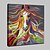 voordelige Schilderijen van dieren-Hang-geschilderd olieverfschilderij Handgeschilderde Vierkant Dieren Modern Met Gestrekte Kader / Uitgerekt canvas