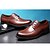 baratos Sapatos Oxford para Homem-Homens Sapatos formais Pele Napa Primavera / Verão / Outono Oxfords Marron / Preto / Casamento / Inverno / Cadarço / Sapatos de couro / Sapatos Confortáveis