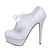 cheap Wedding Shoes-Women&#039;s Silk Spring / Summer Stiletto Heel Lace-up White / Wedding / Party &amp; Evening