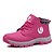 baratos Botas de mulher-Feminino-Rasos-Conforto-Rasteiro-Rosa Roxo-Couro Ecológico-Ar-Livre