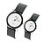 זול שעונים אופנתיים-לזוג שעון יד קווארץ שחור שעונים יום יומיים אנלוגי נשים קסם אופנתי - לבן שחור