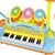 baratos Instrumentos de Brinquedo-Bateria Teclado Eletrônico Conjunto de instrumentos musicais de brinquedo Brinquedos de piano eletrônicos Plano Plano Bateria Diversão Com Microfone Plástico Para Crianças Para Meninos Para Meninas