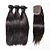 cheap One Pack Hair-Brazilian Hair Straight 350 g Hair Weft with Closure Human Hair Weaves Human Hair Extensions
