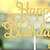preiswerte Tortenaufleger für Hochzeitsfeiern-Strand Geburtstag Buchstabe &amp; Nummer Kartonpapier Herzen Schleife Herbst 1 pcs Gold