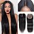 cheap Closure &amp; Frontal-1 piece 4 x4 brazilian hair lace closures straight sew in human hair extensions free part middle part 3 part to choose
